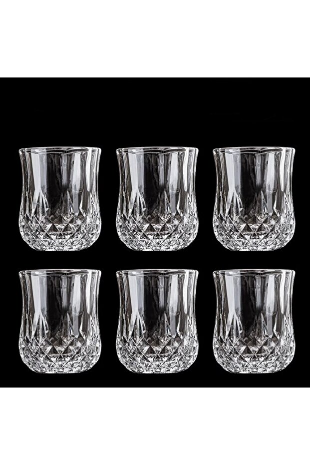 <50ml 6Pcs 6Pcs Whiskey Glass Cup Rum Liqueur Mini Shot Glass Creative Diamond Shaped Vintage Relief
