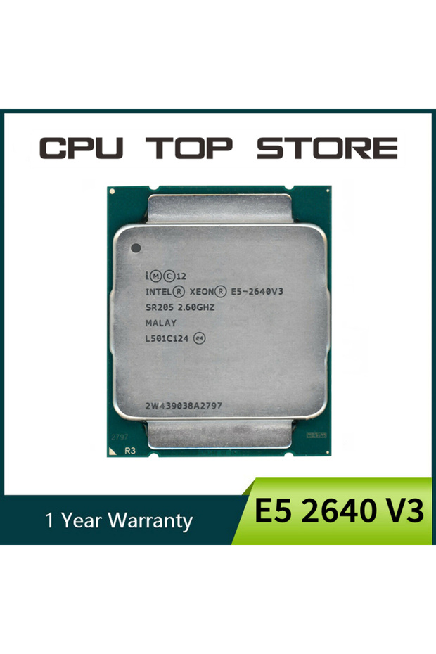 معالج إنتل إنتل زيون E5 2640 V3 2640V3 بسرعة 2.6 جيجاهرتز ثماني النواة LGA 2011-3
