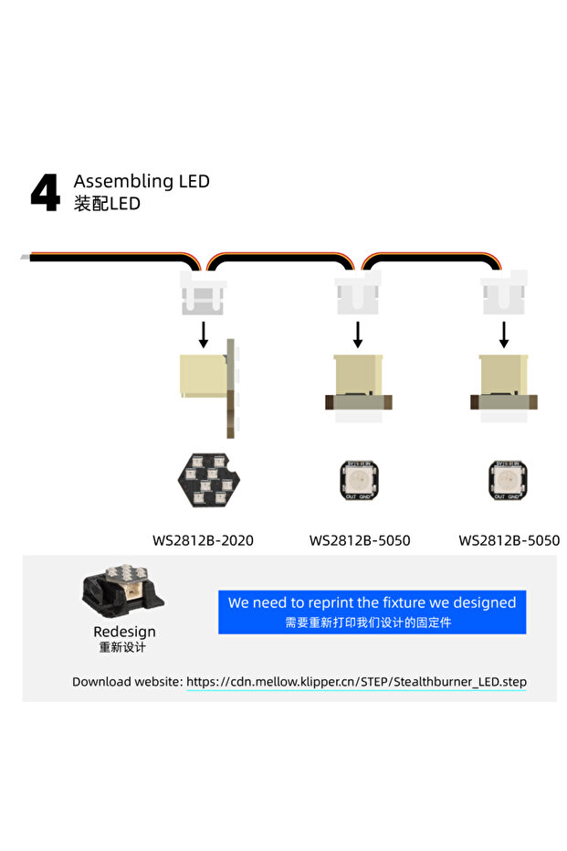 Mollow DIY Voron NeoPixel RGBW Mini Button PCB Leds V2 For Voron2.4 Trident 3D Printer STEALTHBUR... - 5