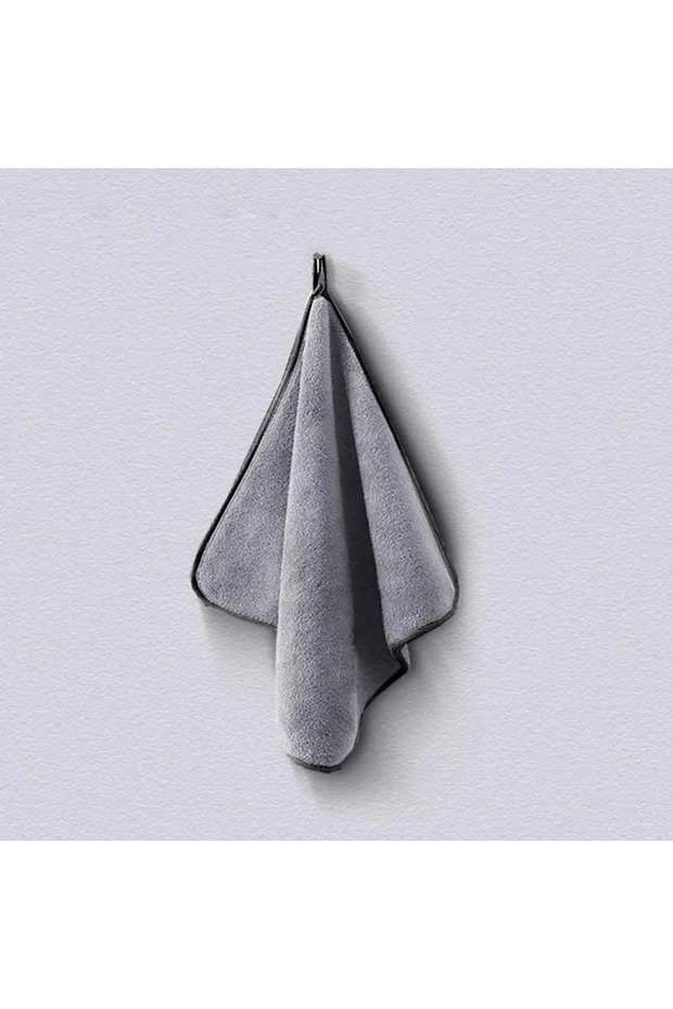Grey Microfiber Car Cleaning Towel Automobile Motorcycle Washing Glass Household Cleaning Small Towe