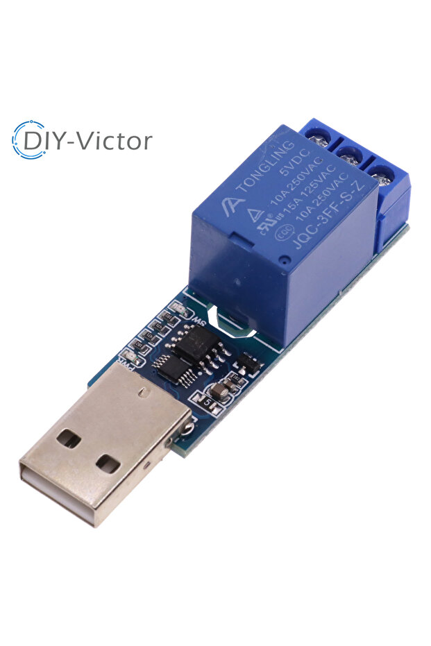USB Serial Port Control 1 Channel Relay Module 5V 10A CH340 Overcurrent Protection Computer Comma...