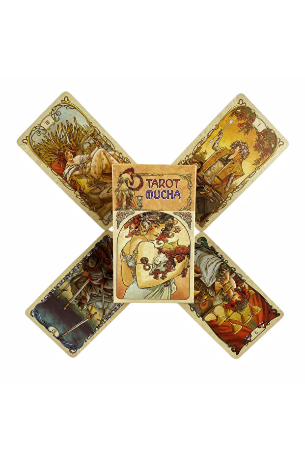 TT34 Tarot Mucha Cards A 78 Oracle English Visions Divination Edition Borad Playing Games