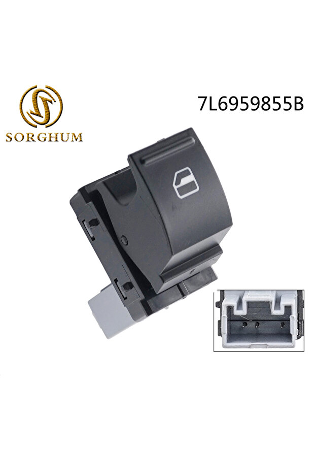 زر مفتاح الطاقة للنافذة من SORGHUM 7L6959855B 1K0959855 لسيارة VW Golf MK5 6 Passat B5 Jetta B6 Amar...