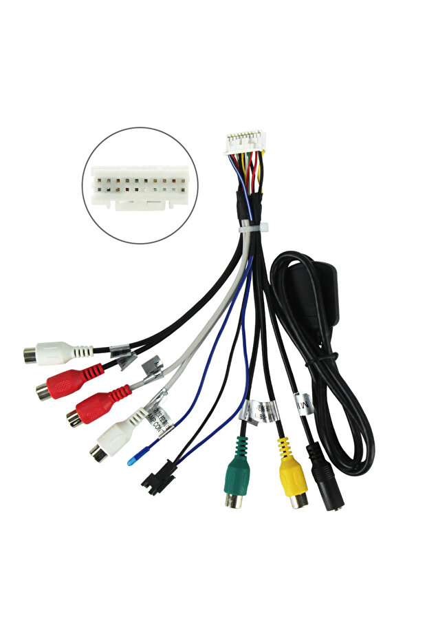 With 4G SIM Slot Android Radio Car Stereo RCA 20 Pin Cable Plug Car Accessories Universal RCA Output