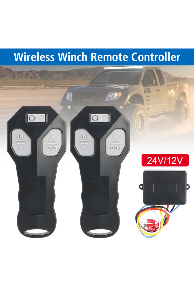 Handset Switch Controller Winch Remote Controller Winch Remote Control Set Kit 12V/24V Dual Manua... - 1