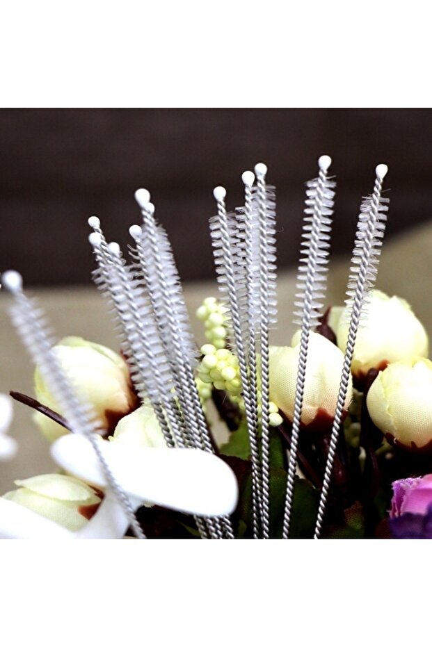 Delicate 10pcs Nylon Straw Cleaners Cleaning Brush Drinking Pipe Cleaners Stainless Steel Glass C...