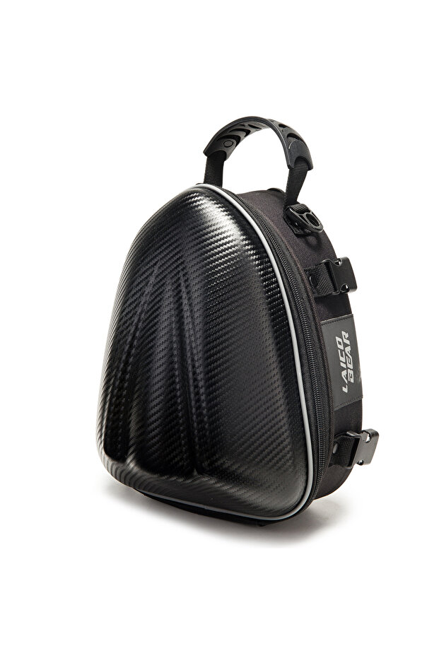 Black Carbon Fiber Motorcycle Bag Waterproof Motorcycle Tail Bag Tailbag Rear Pack Backseat Pack Bac