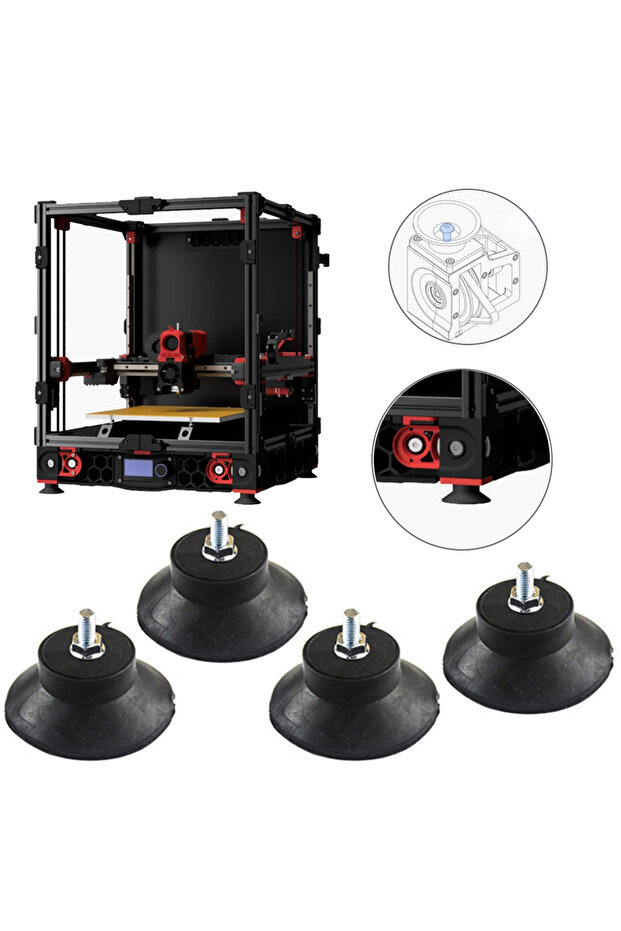 4pcs Air Compressor Foot Pad Shockproof Non-slip Components For Air Pumps Oil-free Machine...