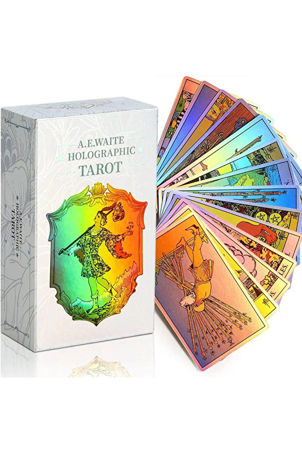 10.3*6cm MagicSeer Rainbow Tarot Cards Decks, Tarot Card and Book Sets for Beginners, Holographic...