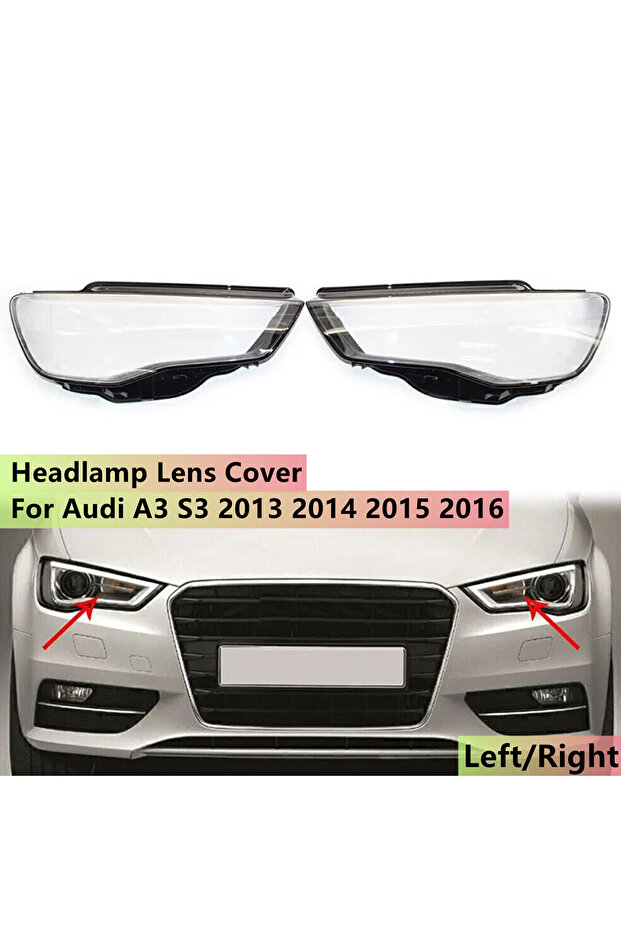 Only Right Side Left/Right Front Headlamp Headlight Lens Cover For Audi A3 2013 2014 2015 2016 Trans