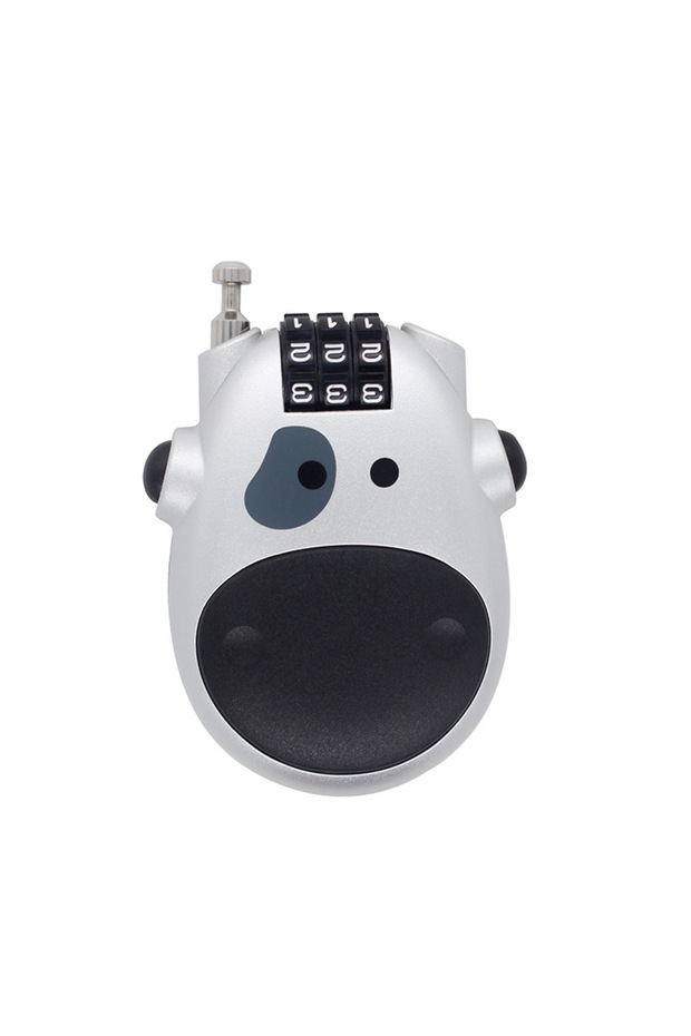 silver NeW Bicycle motorcycle steel wire rope cow lock retractable helmet lock fashion Durable Combi