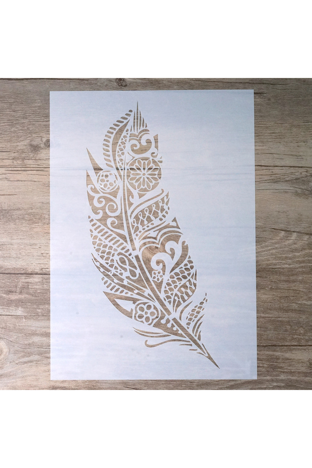 A4 Size 21 by 29.7cm A4 Size DIY Craft Layering Mandala Feather Stencil For Wall Painting Scrapbook