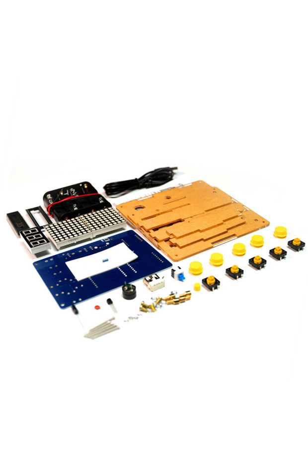 مجموعة أدوات صنع ألعاب البكسل DIY، مجموعة تعلم اللحام الإلكتروني، مع صندوق بطارية Shell 3X ... - 3