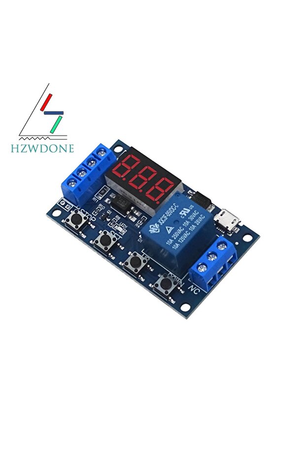 وحدة مؤقت تأخير قابلة للبرمجة DC 6-30V مع شاشة LED 6V 9V 12V 24V M...