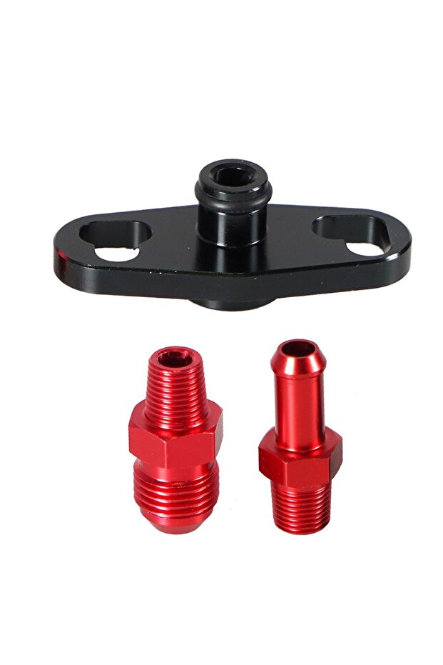 black Aluminium Fuel Rail Pressure Regulator Adapter Kit Fuel Rail Adapter Replacement Accessories F