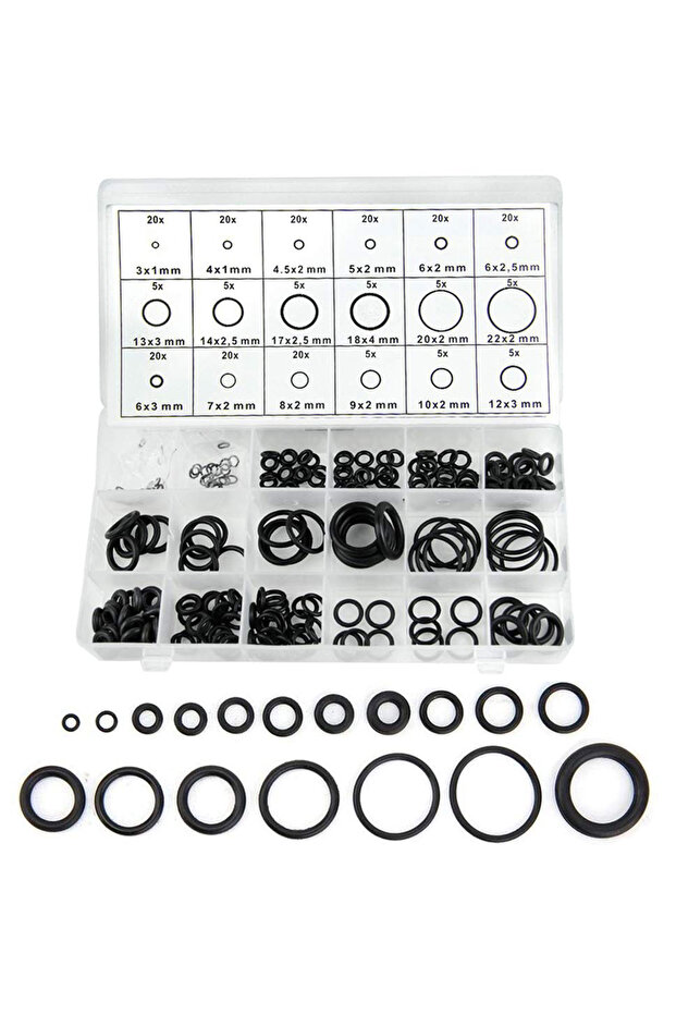 225 PCS Set 419/225PCS Set Universal O-Ring Assortment 32 Size Nitrile Ring Seal O Ring Gasket for