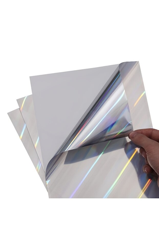 Slash pattern 10 Sheets Holographic Laser Printable Vinyl Sticker Paper - A4(8.3×11.7 Inch), Waterpr