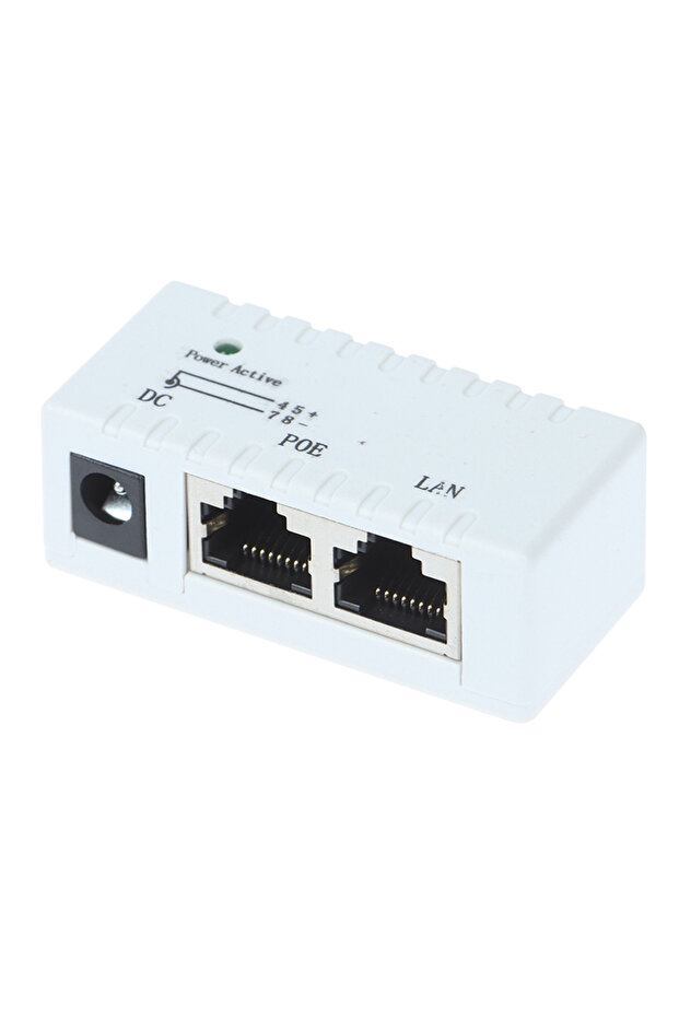 محول تركيب حائطي لموزع حاقن POE سلبي 10/100 ميجا بايت 12 فولت - 48 فولت لكاميرا IP وهاتف VoIP
