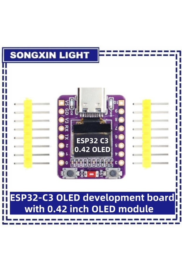لوحة تطوير OLED Sx Esp32-c3 مع وحدة OLED مقاس 0.42 بوصة وهوائي سيراميك وواي فاي وبلوتوث Esp3... - 1