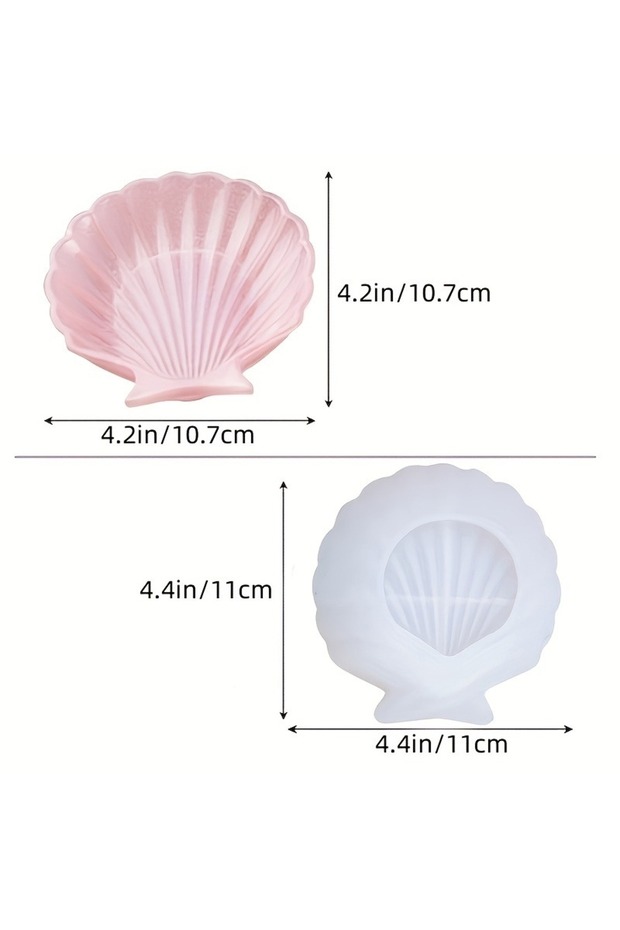 Shell Mold 1pc Ocean Style Shell Jewelry Tray Resin Mold, Necklace And Earring Storage Tray Silicone