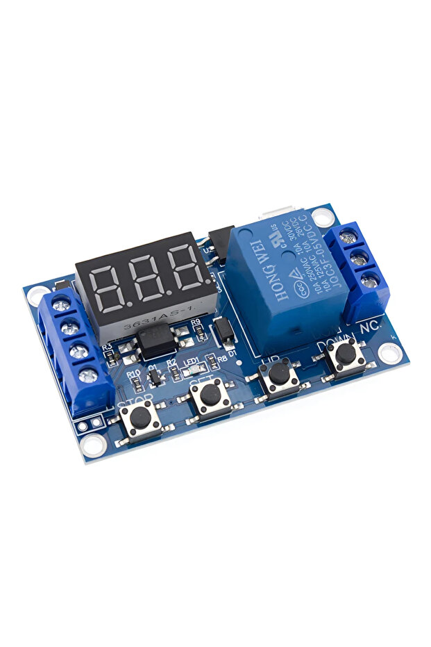 دعم ميكرو USB 5 فولت شاشة LED أتمتة تأخير دورة إيقاف تشغيل مؤقت تأخير الوقت... - 4