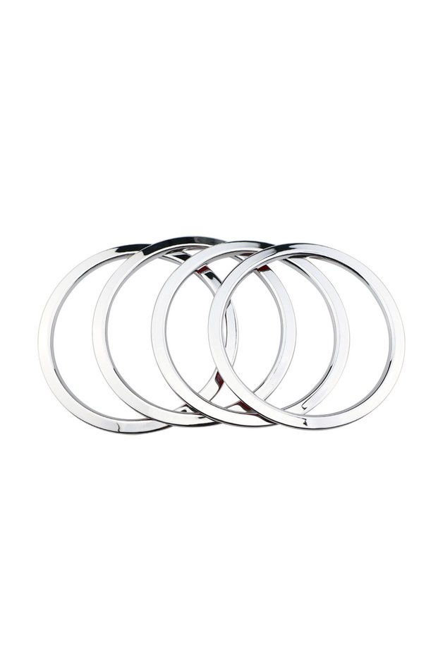 Silver Car Door Radio Speaker Ring for Nissan X-Trail Xtrail T32 2014 - 2022 4Pcs ABS Stereo Cover C