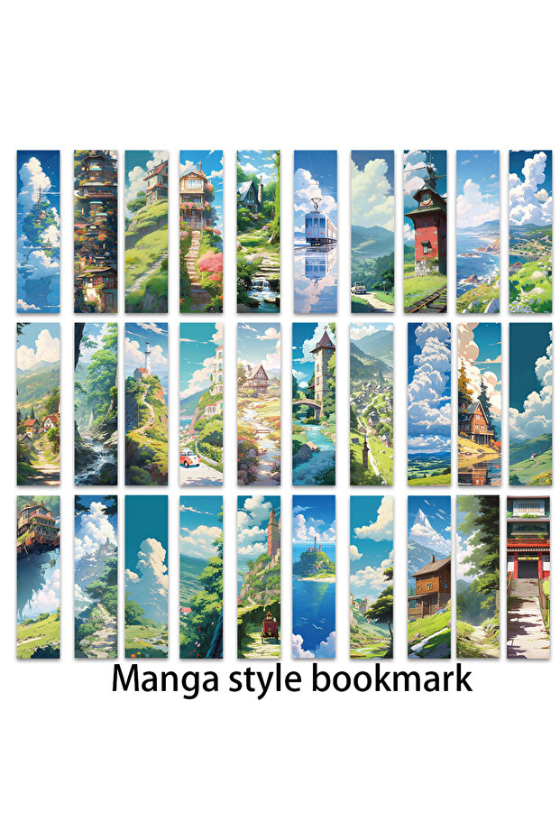 30pcs 30pcs Hayao Miyazaki Manga Style Bookmarks Student Gifts DIY Creative Art Decoration Reading B