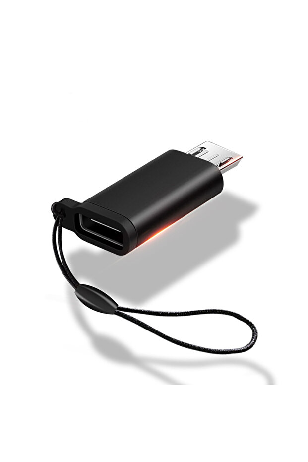 كابل USB من النوع C أنثى إلى Micro USB ذكر أسود لهاتف Android محول شاحن شحن مزامنة Otg Conv