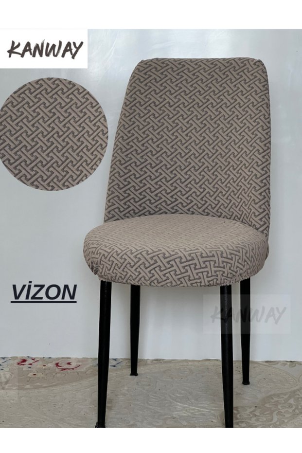 Kitchen Chair Cover Small Oval Jacquard Washable Stretch Elastic Chair Cover 1 Piece