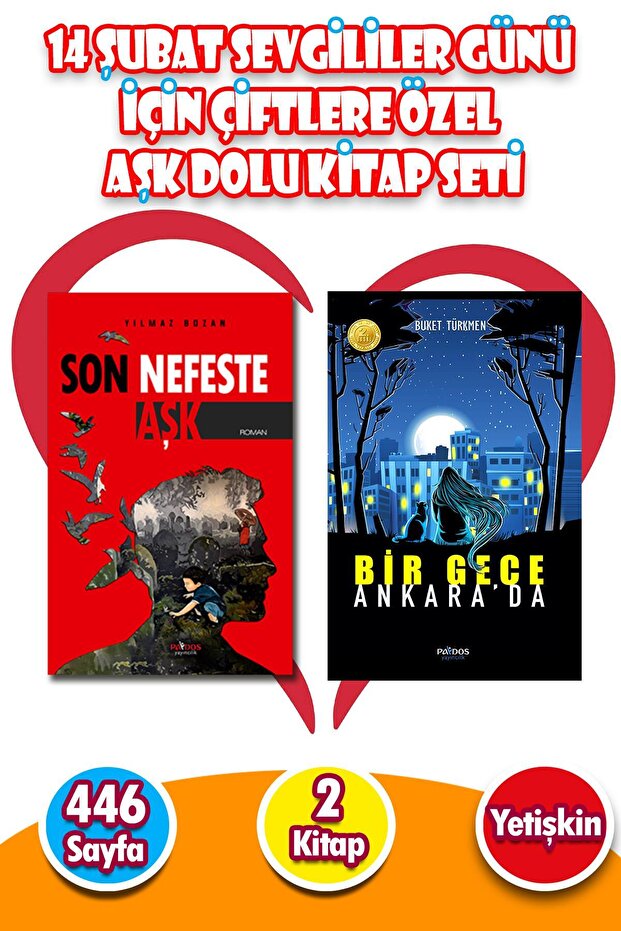 14 Şubat Sevgililer Günü Hediyesi İçin Çiftlere Özel Aşk Dolu Hediye - 2 Kitap - Son Nefeste Aşk - B