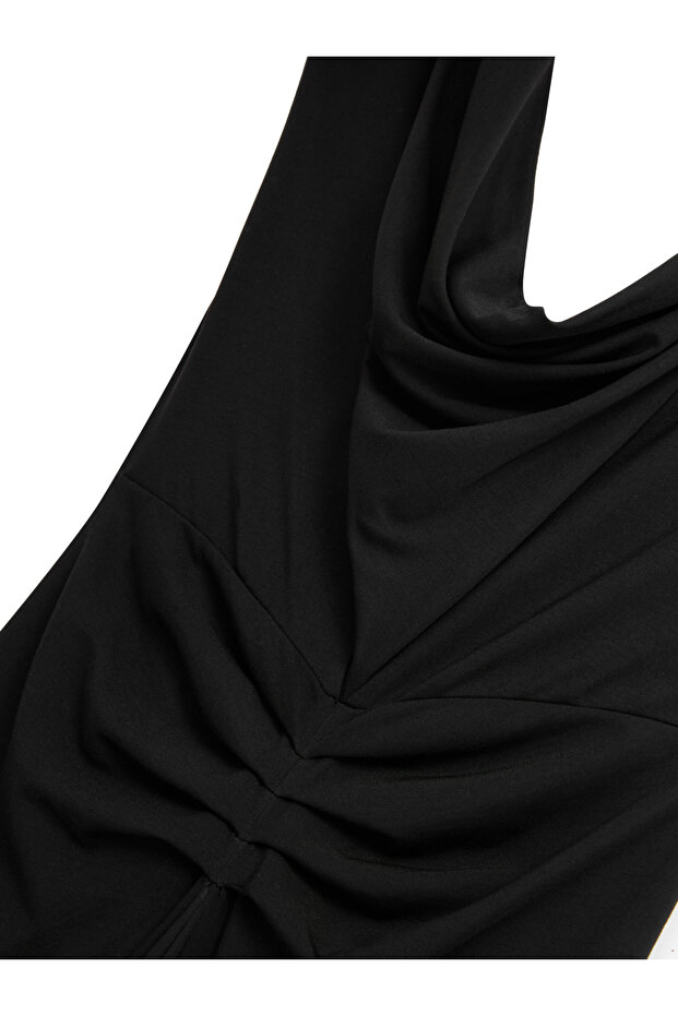 Vatkalı Maxi Elbise - 8