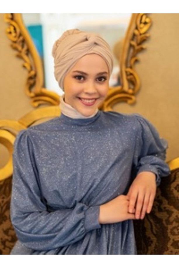 Krep Şifon Şal - Bej - 4
