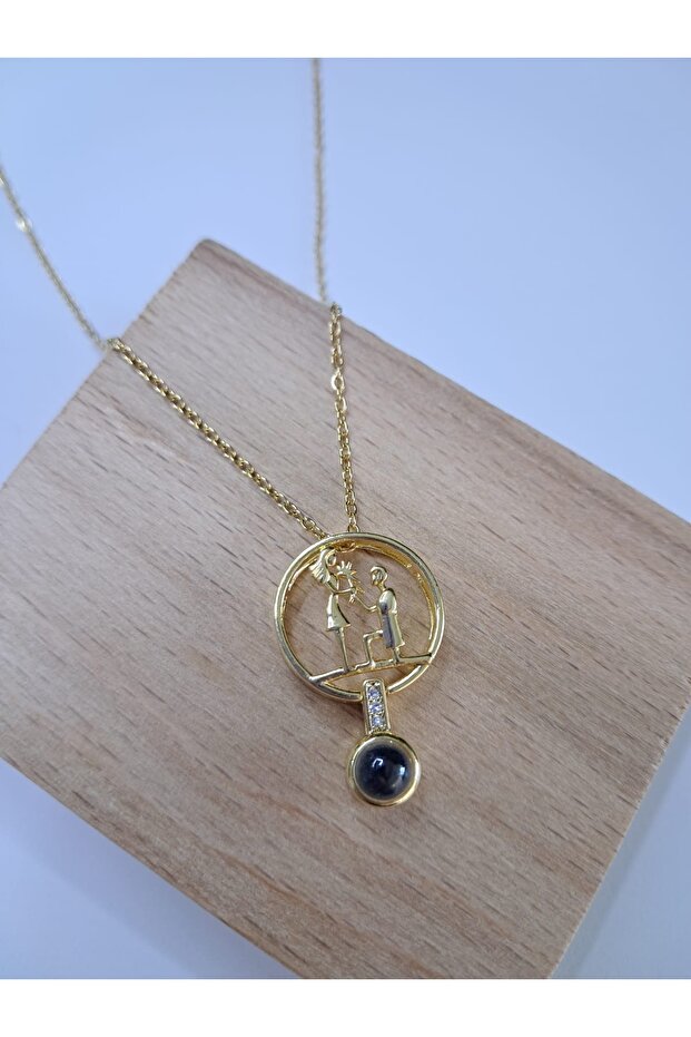 100 dilde seni seviyorum yazan çelik kolye - 7