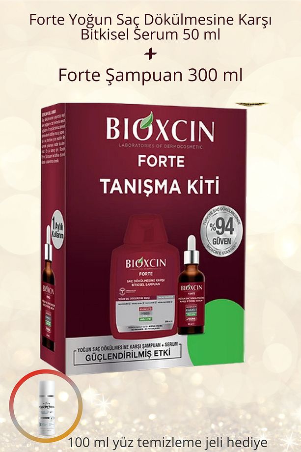 Forte Saç Dökülmesine Karşı Bitkisel Şampuan 300ml Serum 50 ml Tanışma Kiti 100ml Yüz Yıkama Jeli - 1
