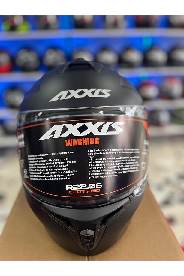 KASK AXXIS DRAKEN S V.2 SOLID MATT BLACK YEDEK GÜNEŞ VİZÖRLÜ - 4