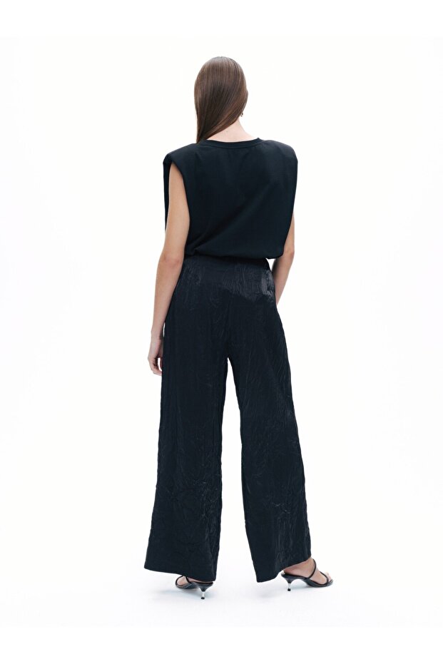 Kırışık Görünümlü Pantolon - 5