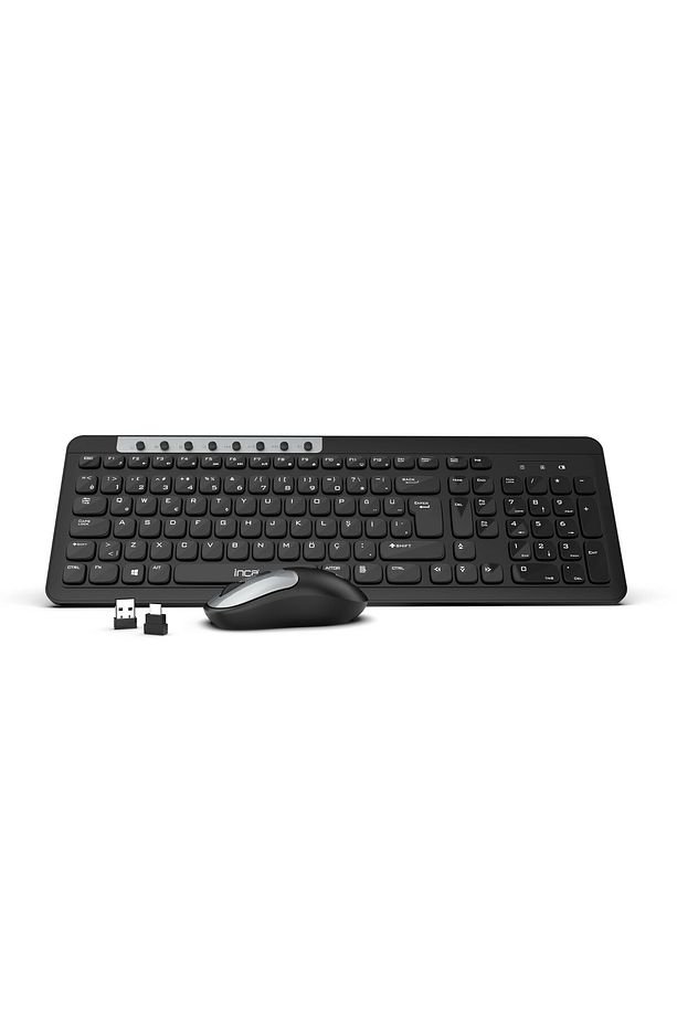 IWS-599 Kablosuz Multimedya Süper Konforlu Çift Alıcılı USB & Type-C Klavye Mouse Set - 5