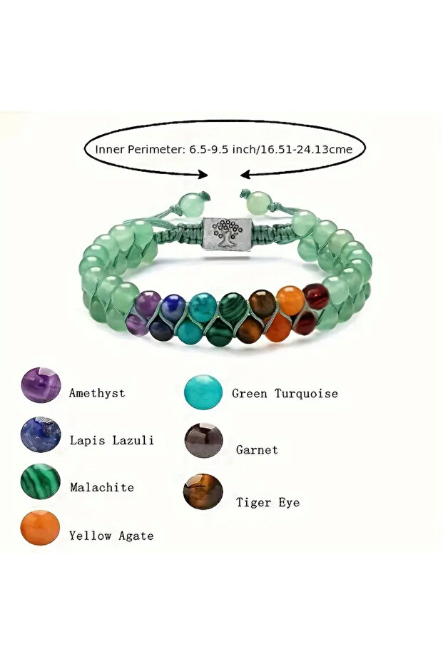 Natural Stone 7 Chakra Handmade Bracelet Foot Bracelet 100% Handmade