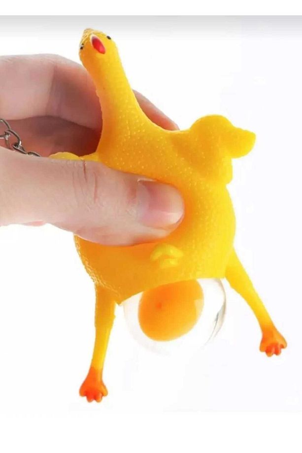 2 Adet Çılgın Tavuk Squishy Yumurtlayan Tavuk Anahtarlık Çanta Ve Cüzdan Süsü Hediyelik - 3
