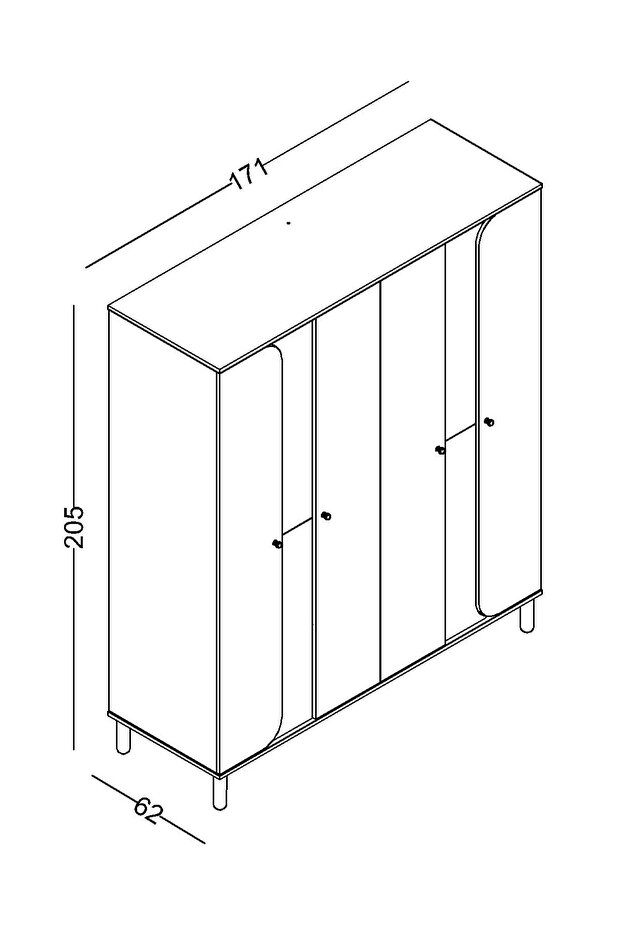 Sofia 4 Kapaklı Dolap - 4