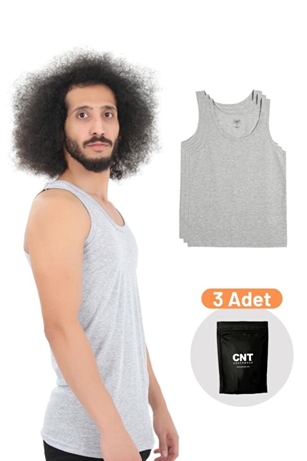 قميص داخلي رجالي من القطن الأساسي، عبوة مميزة مكونة من 3 قطع - 2