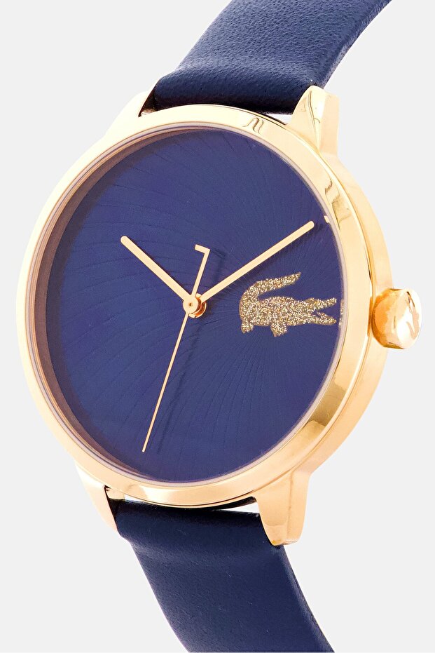 Women 2001058 Leather Strap Watch 35 mm, Navy - 3