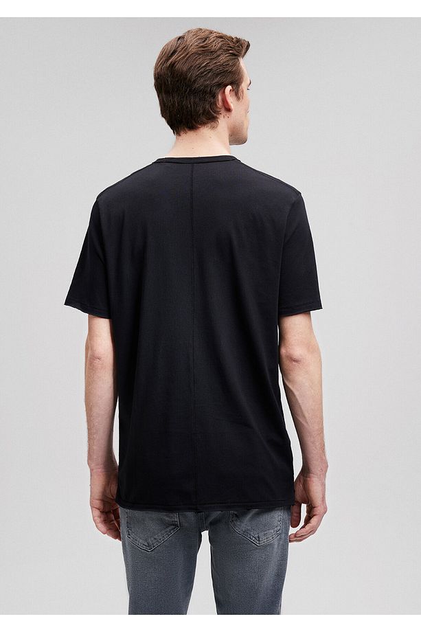 Siyah Basic Tişört Regular Fit / Normal Kesim 0611262-900 - 4