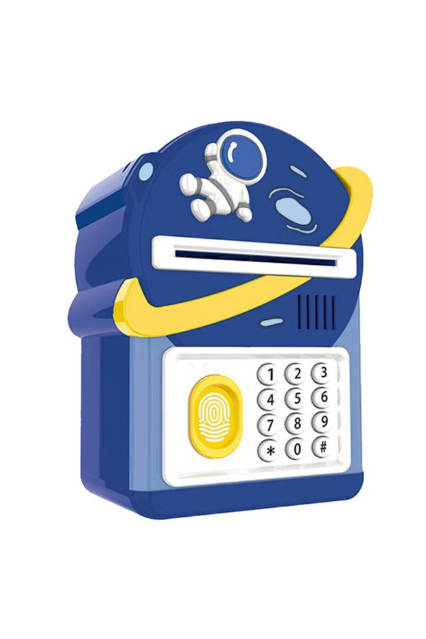 lovely Piggy Bank wt Fingerprint Lock & Music-Astronaut Blue
