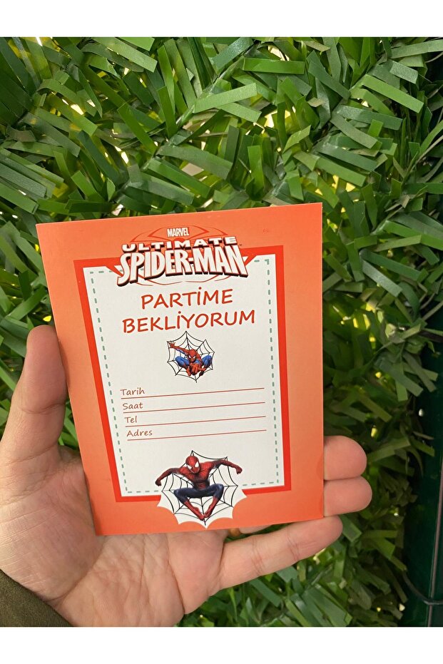 Spiderman Themed Invitation 10 Pcs
