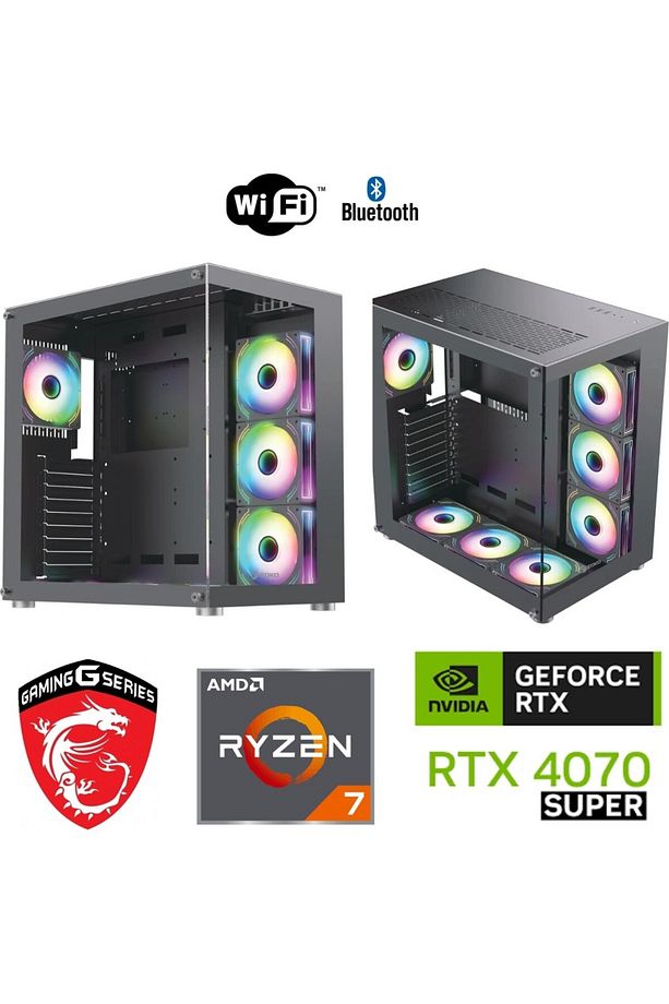 12GB Rtx 4070 Süper –Gaming Pc Ddr5 –Ryzen 7 7800X3D – 32GB Ddr5 Ram -1 TB M.2 SSD – Sıvı Sogutmalı - 1