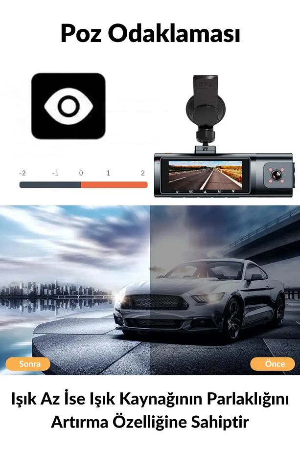 K17 Ultra Hd 4k Wifi Ve App Kontrollü Hareket Sensörü Gece Görüşü 7/24 Kayıt Türkçe Çift AraçUyumlu - 2