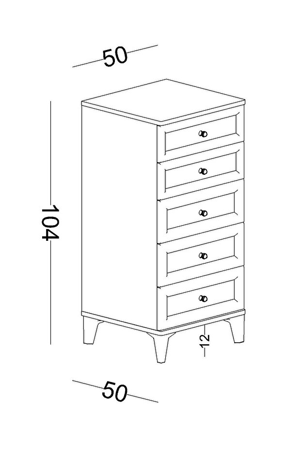 Golf Yüksek Şifonyer - 5