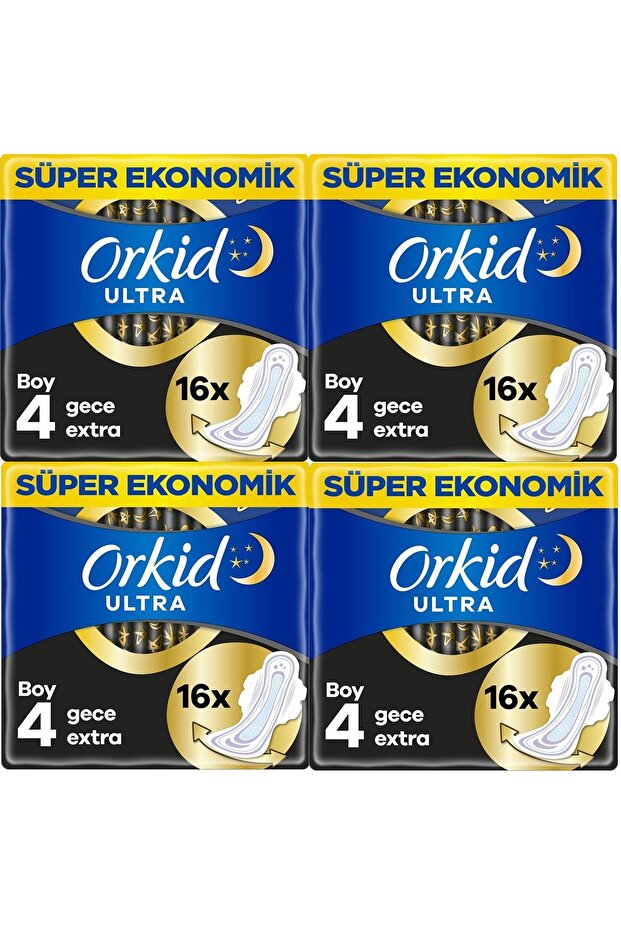Ultra Extra - 4 قطع ليلية مقاس 16 × 4 قطع