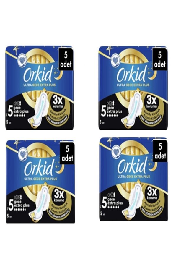 Ultra Extra Tekli Gece Extra Plus 5'li X 4 Adet - 1